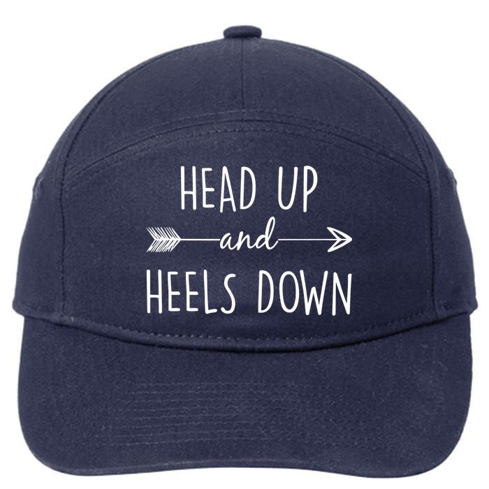 Head Up And Heels Down 7-Panel Snapback Hat