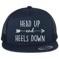 Head Up And Heels Down Flat Bill Trucker Hat