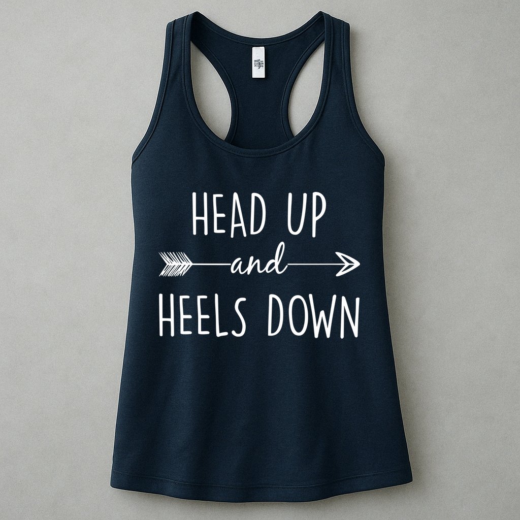 Head Up And Heels Down Womens Tank Top
