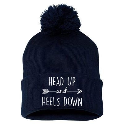 Head Up And Heels Down Pom Pom 12in Knit Beanie