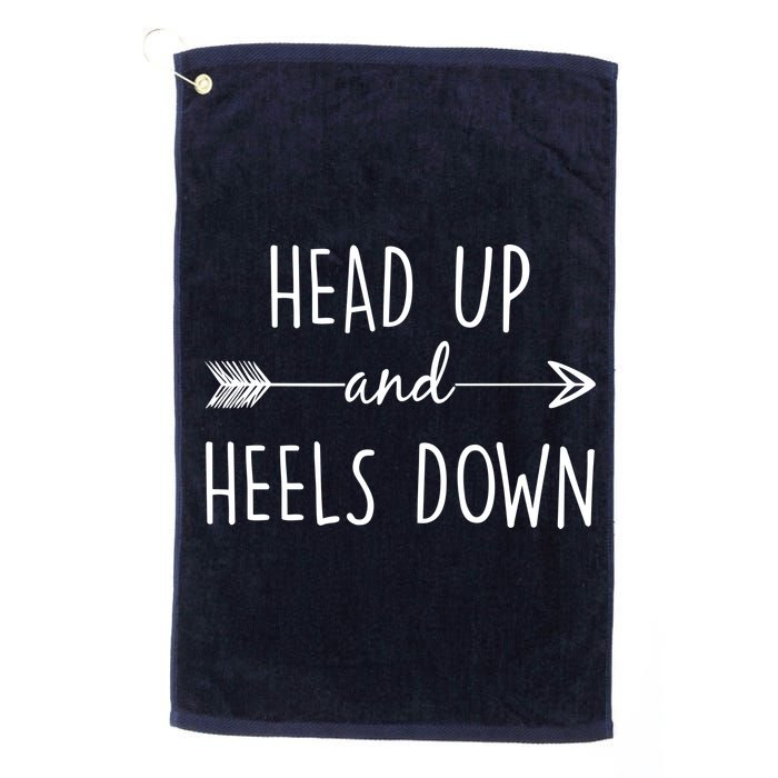 Head Up And Heels Down Golf Towel