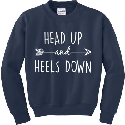 Head Up And Heels Down Kids Sweatshirt