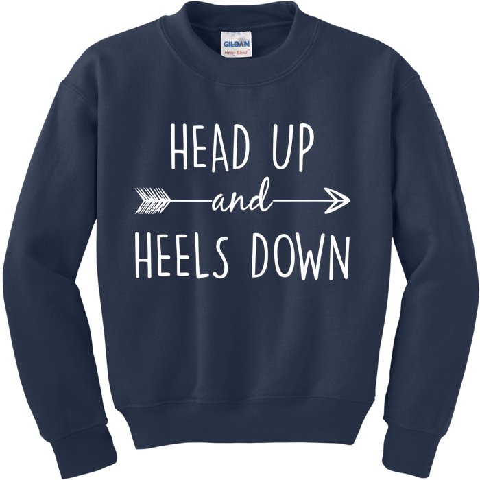 Head Up And Heels Down Kids Sweatshirt