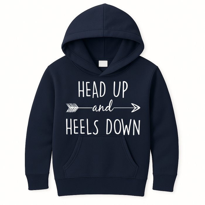 Head Up And Heels Down Kids Hoodie