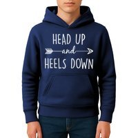 Head Up And Heels Down Kids Hoodie
