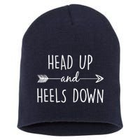 Head Up And Heels Down Short Acrylic Beanie