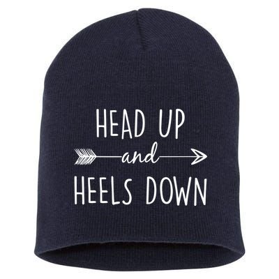 Head Up And Heels Down Short Acrylic Beanie