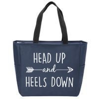 Head Up And Heels Down Zip Tote Bag