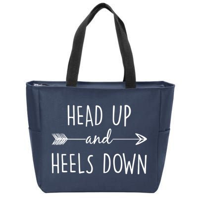 Head Up And Heels Down Zip Tote Bag