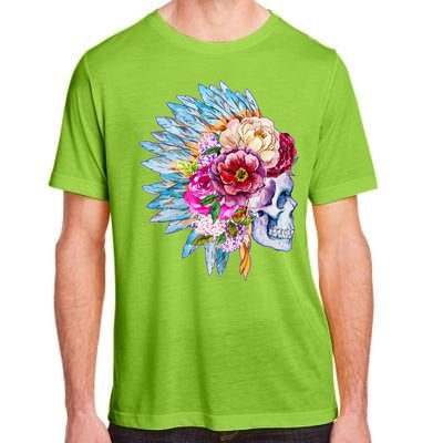 Headdress Floral Skull Adult ChromaSoft Performance T-Shirt