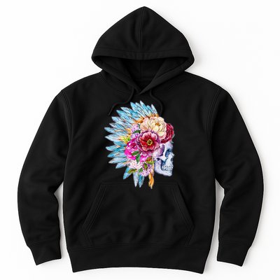 Headdress Floral Skull Hoodie