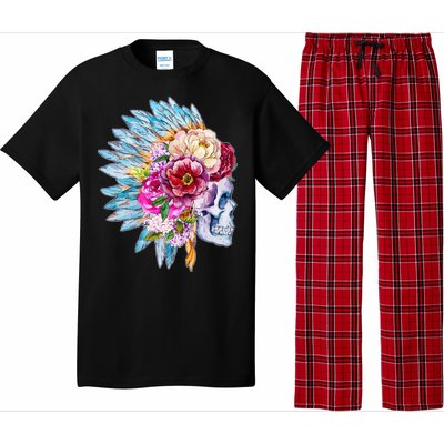 Headdress Floral Skull Pajama Set