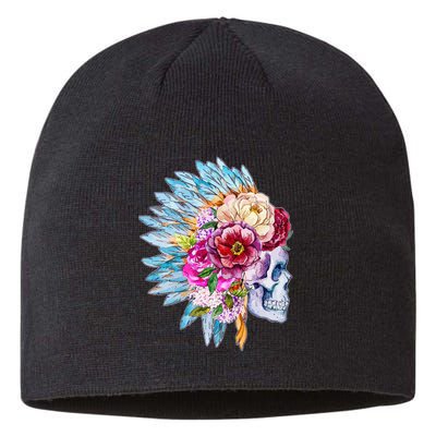 Headdress Floral Skull Sustainable Beanie
