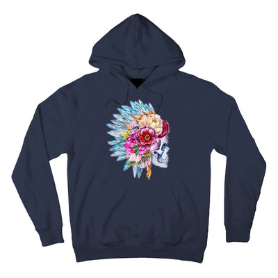 Headdress Floral Skull Hoodie