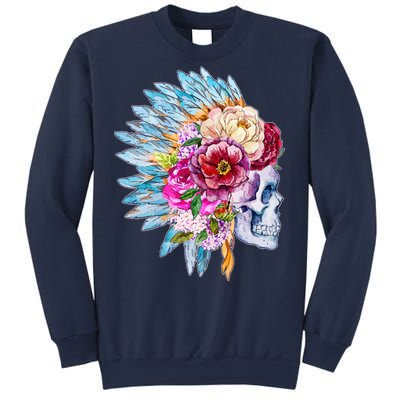 Headdress Floral Skull Sweatshirt