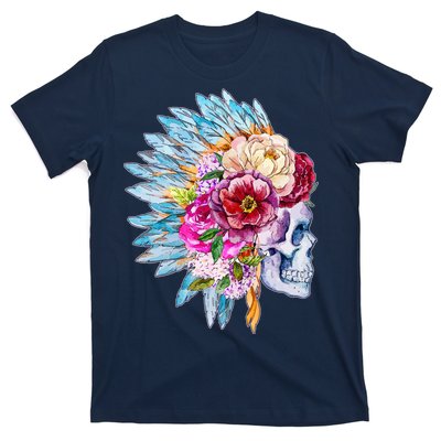 Headdress Floral Skull T-Shirt