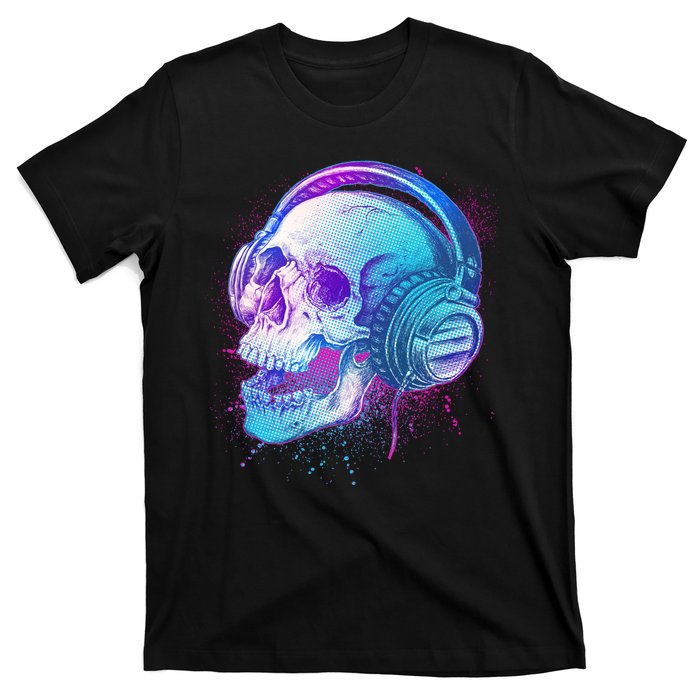 Headphones Music Lover Skull T-Shirt