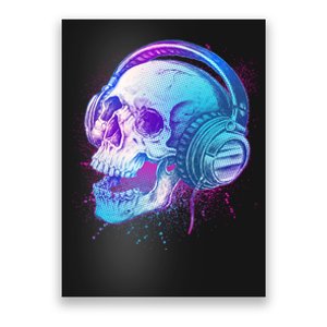 Headphones Music Lover Skull Poster