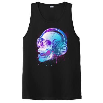 Headphones Music Lover Skull PosiCharge Competitor Tank