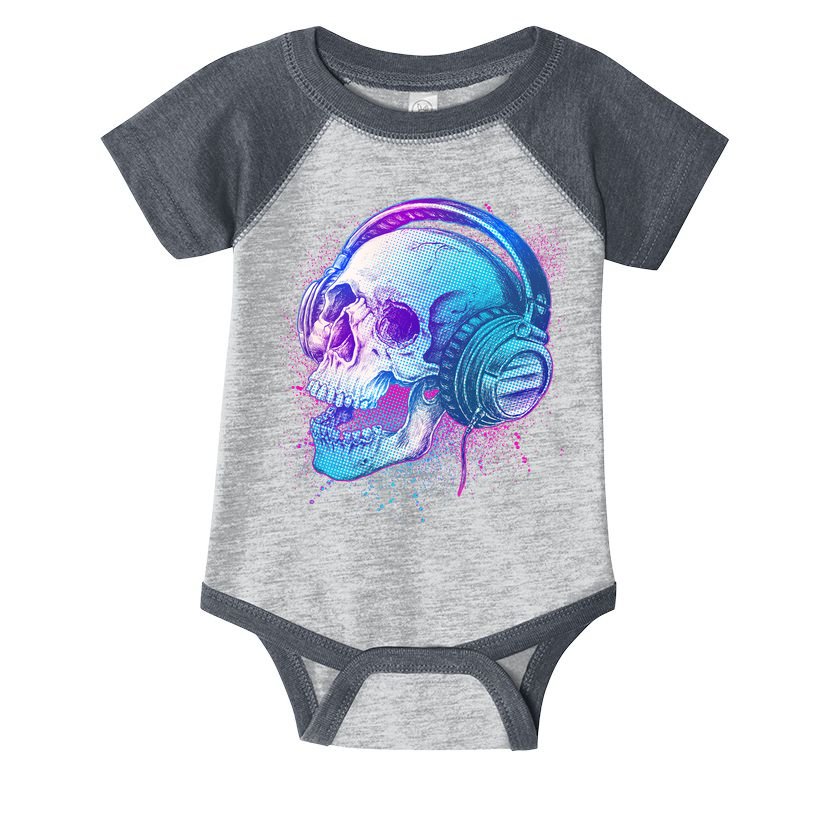 Headphones Music Lover Skull Infant Baby Jersey Bodysuit