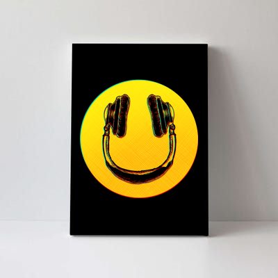 Headphones Smiley Canvas