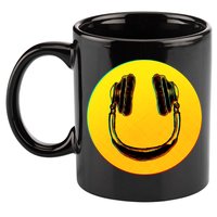 Headphones Smiley 11oz C Handle Ceramic Mug