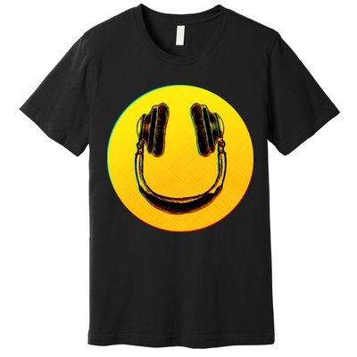 Headphones Smiley Premium T-Shirt