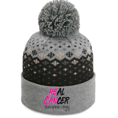 Heal Breast Cancer With God The Baniff Cuffed Pom Beanie