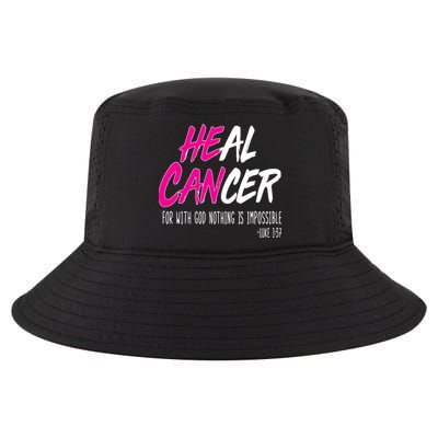 Heal Breast Cancer With God Cool Comfort Performance Bucket Hat