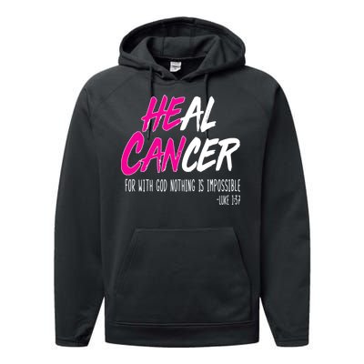 Heal Breast Cancer With God Performance Fleece Hoodie