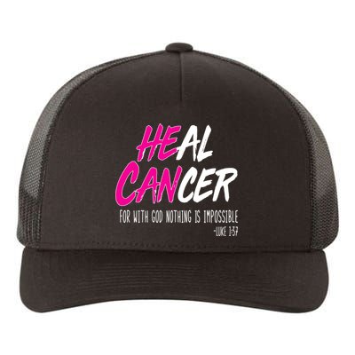 Heal Breast Cancer With God Yupoong Adult 5-Panel Trucker Hat