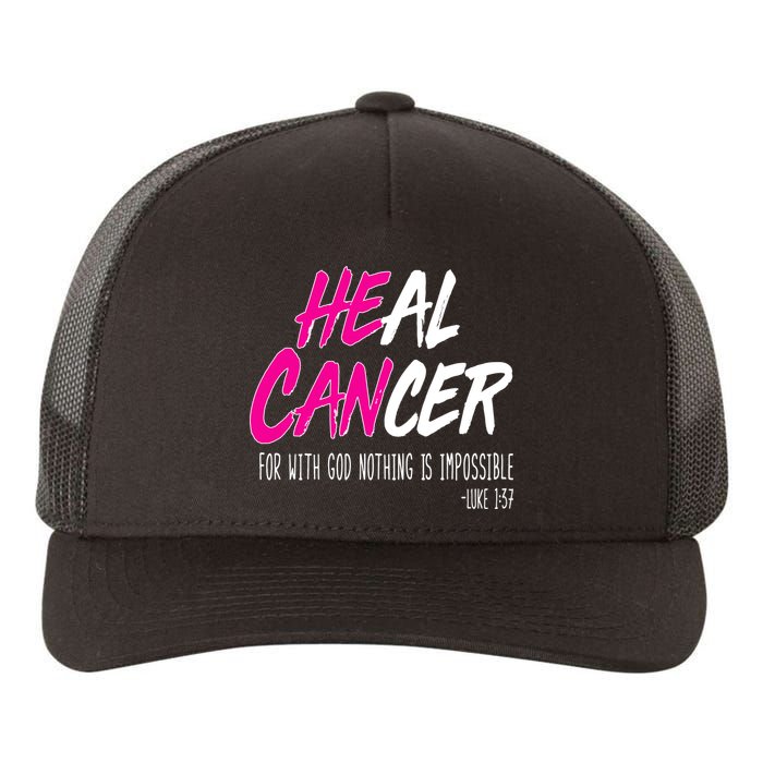 Heal Breast Cancer With God Yupoong Adult 5-Panel Trucker Hat