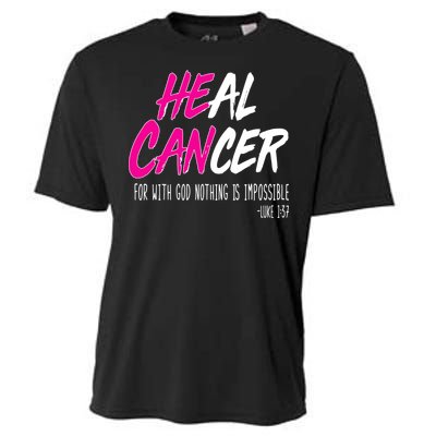 Heal Breast Cancer With God Cooling Performance Crew T-Shirt