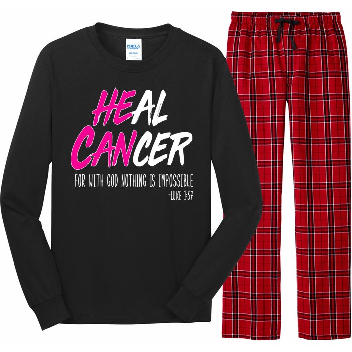 Heal Breast Cancer With God Long Sleeve Pajama Set