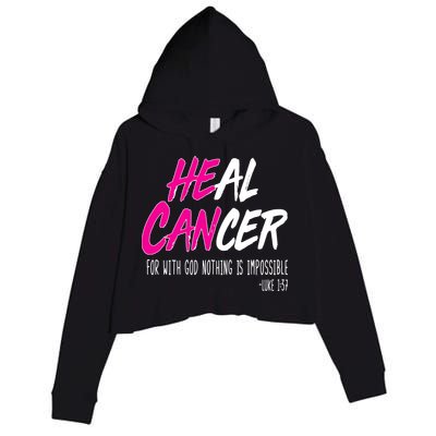 Heal Breast Cancer With God Crop Fleece Hoodie