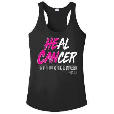 Heal Breast Cancer With God Ladies PosiCharge Competitor Racerback Tank