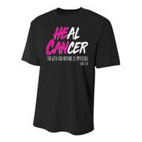 Heal Breast Cancer With God Youth Performance Sprint T-Shirt