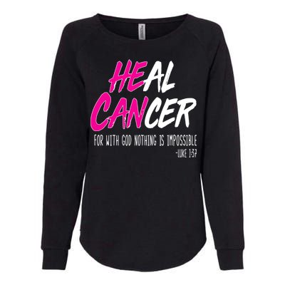 Heal Breast Cancer With God Womens California Wash Sweatshirt