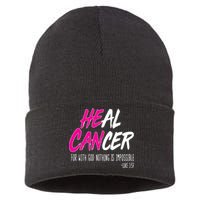 Heal Breast Cancer With God Sustainable Knit Beanie