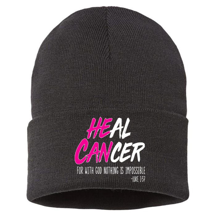 Heal Breast Cancer With God Sustainable Knit Beanie