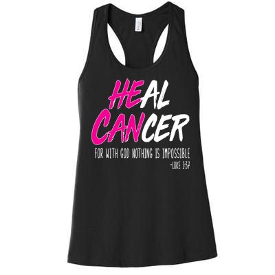 Heal Breast Cancer With God Women's Racerback Tank