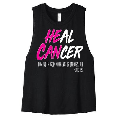 Heal Breast Cancer With God Women's Racerback Cropped Tank