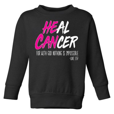 Heal Breast Cancer With God Toddler Sweatshirt