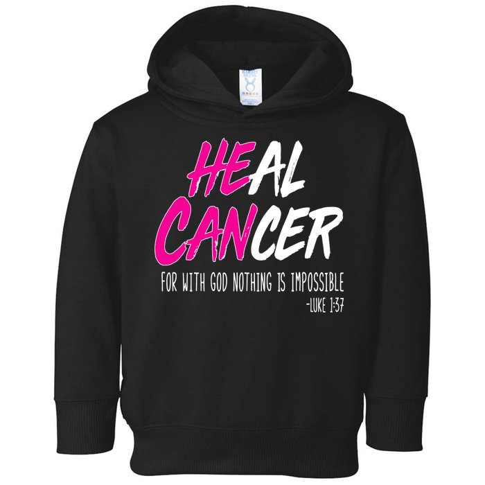 Heal Breast Cancer With God Toddler Hoodie