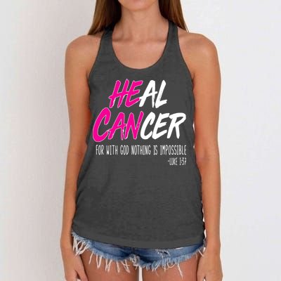 Heal Breast Cancer With God Women's Knotted Racerback Tank