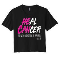 Heal Breast Cancer With God Women's Crop Top Tee