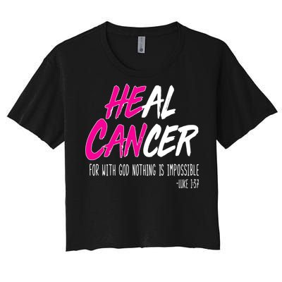 Heal Breast Cancer With God Women's Crop Top Tee