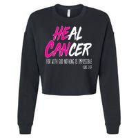 Heal Breast Cancer With God Cropped Pullover Crew