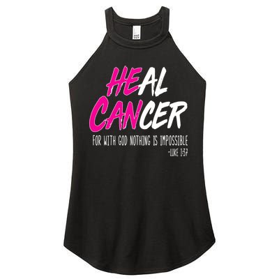 Heal Breast Cancer With God Women's Perfect Tri Rocker Tank