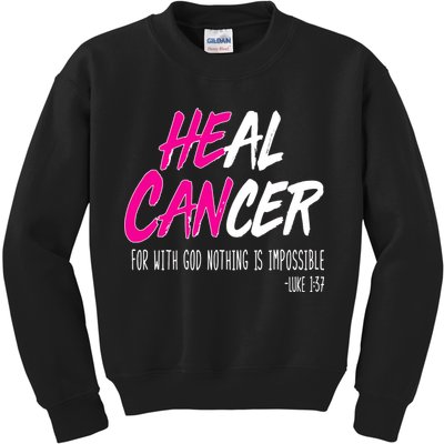 Heal Breast Cancer With God Kids Sweatshirt